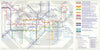LONDON UNDERGROUND tube map. DLR King George V extension u/c. September 2004
