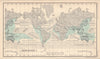 World Prevailing Winds. BARTHOLOMEW 1898 old antique vintage map plan chart