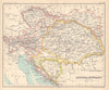 Austria-Hungary. Bosnia Croatia. BARTHOLOMEW 1898 old antique map plan chart