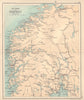 The Fjords of Norway. Norwegian Coast. Oslo. BARTHOLOMEW 1898 old antique map
