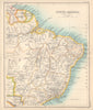 NE South America. British Guiana Dutch Guiana French Guiana. Brazil 1898 map