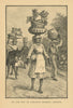 On the way to Kingston Market, Jamaica 1889 old antique vintage print picture
