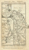 Steyning-Brighton. Canterbury-Ramsgate-Margate road strip map PATERSON 1785