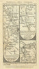 Winchester-Southampton. Bagshot-Yateley road strip map PATERSON 1785 old