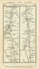 Abergavenny - Crickhowell - Brecon road strip map PATERSON 1785 old