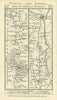 Alnwick - Belford - Fenwick - Berwick road strip map PATERSON 1785 old