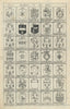 Family coats of arms of benefactors to Blome's Britannia. Folio 14 #428-462 1673