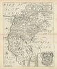 A General Mapp of the Countie of Cumberland by Richard Blome 1673 old