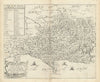A General Map of Dorsetshire, with its Divitions… by Richard Blome 1673