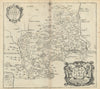 A Mapp of ye County of Midlesex with its Hundreds by Richard Blome 1673