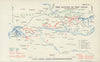 The Battle of the Aisne 14th September 1914. First World War. 1933 old map