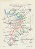 Battle of Ypres, 24th & 25th October, 1914. First World War. 1925 old map