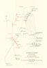 Battle of Jutland. Nightfall. 9.00-10.00 pm 31 May 1916. WW1. 1923 old map