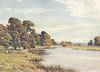 The Ouse, near Olney, Buckinghamshire by Sutton Palmer 1920 old antique print