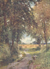 A Shady Lane - near Didcot, Berkshire by Sutton Palmer 1920 old antique print