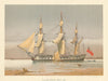 A 42-Gun Frigate about 1780 by W.F. Mitchell. Royal Navy 1893 old print
