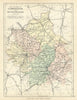CAMBRIDGESHIRE & HUNTINGDONSHIRE. Antique county map. Railways. PHILIP 1889
