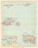CHANNEL ISLANDS. Antique map. Jersey Guernsey Sark Alderney. PHILIP 1889