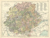'County of Perth'. Perthshire. Parishes. BARTHOLOMEW 1886 old antique map