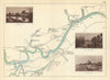 RIVER THAMES Weybridge Shepperton Halliford Walton Sunbury. TAUNT 1879 old map