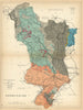 DERBYSHIRE Geological map. STANFORD 1904 old antique vintage plan chart