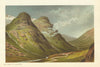 The Pass of Glencoe. Scotland antique chromolithograph 1891 old print