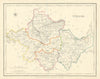 COUNTY TYRONE antique map for LEWIS by CREIGHTON & DOWER. Ulster 1850 old