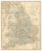 'Cary's reduction of his large map of England & Wales'. Turnpikes canals &c 1834