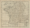 La France divisée en 86 Départements. 1st French Empire. BUFFIER c1818 old map