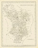 Derbyshire county map by John Stockdale 1795 old antique plan chart