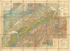 Geologische Karte der Schweiz. SCNAT. Geological map of Switzerland 54x76cm 1912