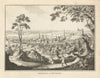 View of Presburg in Hungary. Bratislava, Slovakia 1787 old antique print