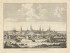 View of Lubeck in Holstein, Germany. Lübeck 1787 old antique print picture