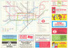 LONDON UNDERGROUND tube plan map. West End and City zones verso #3 1982