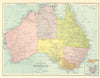The Commonwealth of Australia by George Philip 1938 old vintage map plan chart