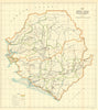 Sierra Leone Protectorate by Waterlow & Sons. Chiefdom boundaries 1938 old map