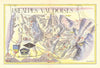 Prealpes Vaudoises ski resort piste/trail map. Avants Caux Montreux 1949