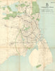 Kobenhavn/Copenhagen Statsbanernes Forslag S-tog actual/planned lines c1953 map