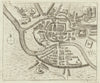 Plan of the city of Bristol in 1676 after John Speed 1789 old antique map