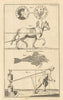 Mechanics of a horse & man dragging. Red Gurnet (Trigla cuculus) 1767 print