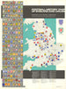 Football History Map of England & Wales. Football heritage map. 75x100cm 1971