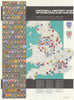 Football History Map of England & Wales. Football heritage map. 75x100cm 1971