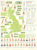 Bartholomew Sports Series Golf Map of Britain. Golf heritage map. 75x100cm 1973