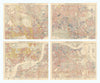 Descriptive map of London Poverty on 4 sheets each 62x57cm by Charles Booth 1889