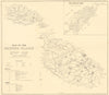 Map of the Maltese Islands. Valletta and Floriana. Giovanni Muscat 1925