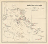 Bahama Islands showing lighthouses by Waterlow & Sons 1919 old antique map