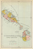 St. Christopher (Kitts) & Nevis, Leeward Islands Colony by Waterlow 1919 map