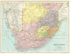 Southern Africa. Rhodesia Bechuanaland South West Africa Namibia Zambia 1919 map