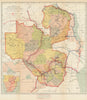 Rhodesia. British South Africa Co. Zimbabwe Zambia. Game Reserves Mines 1919 map
