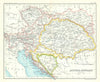 Austria-Hungary. Bosnia Croatia. BARTHOLOMEW 1909 old antique map plan chart